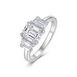 925 Sterling Silver Statement Moissanite Ring