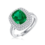 S925 Sterling Silver Adjustable Moissanite Ring
