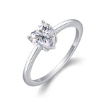 S925 Silver Ring with Fancy-Cut Moissanite