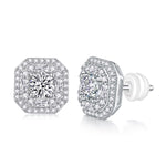 S925 Silver Six-Prong Moissanite Stud Earrings