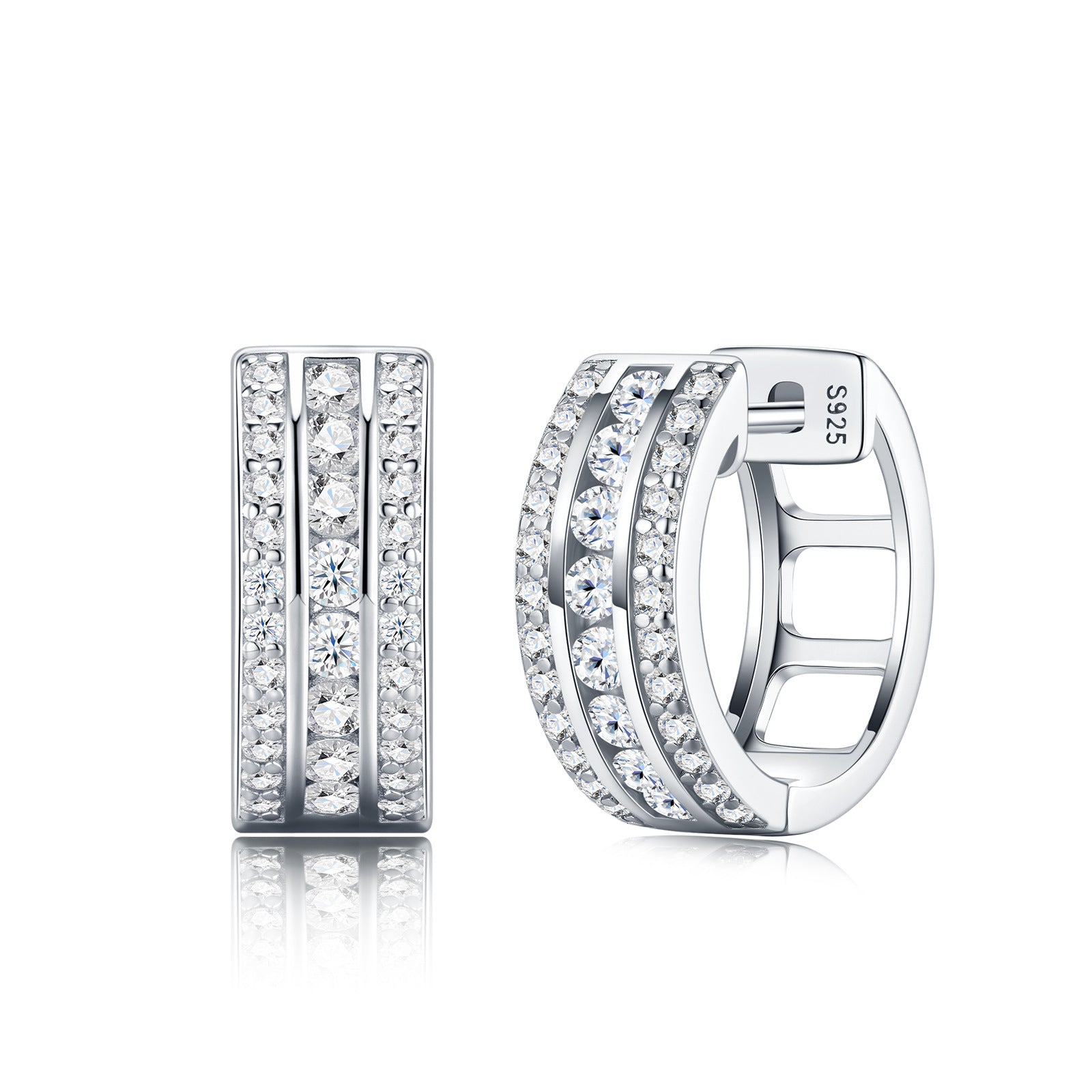 S925 Sterling Silver Moissanite Earrings