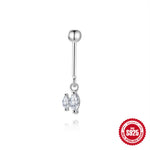 S925 Sterling Silver Bow Moissanite Flat-Back Threaded Cartilage Stud(Single unit)