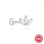 S925 Sterling Silver Moissanite Classic Bezel-Set Round Screw-Back Earrings(Single unit)
