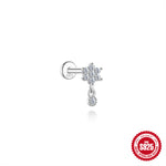 S925 Sterling Silver Moissanite Ear Stud(Single unit)
