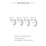 S925 Sterling Silver Moissanite Cartilage Stud Earring with Threaded Post(Single unit)