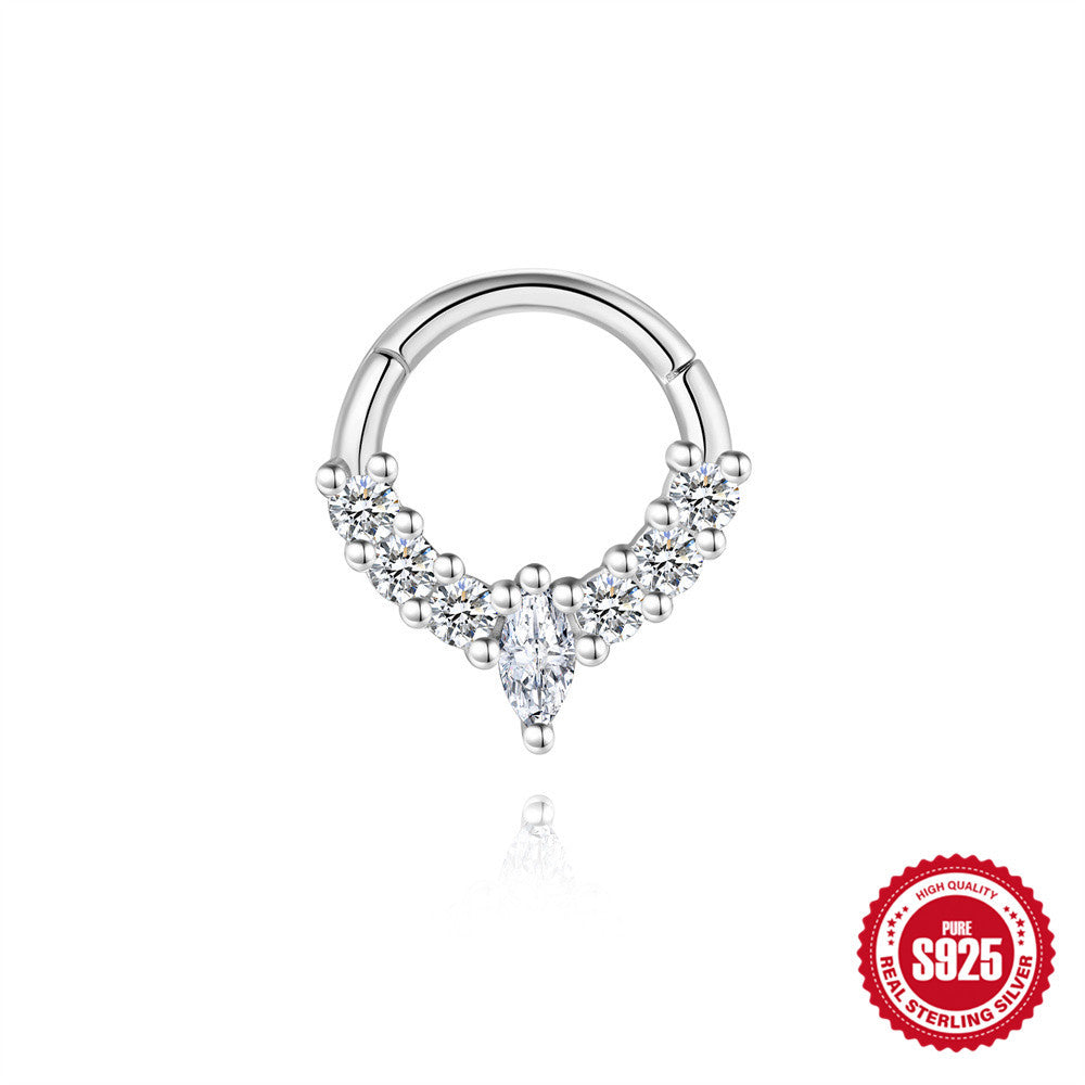 S925 Sterling Silver Moissanite Smooth-Finish Earrings(Single unit)