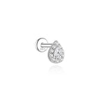 Authentic 925 Sterling Silver Geometric Earrings with D-Color Moissanite(Single unit)
