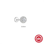 S925 Sterling Silver Round Moissanite Earrings(Single unit)