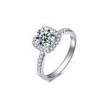 S925 Sterling Silver Moissanite Sugar Cube Ring