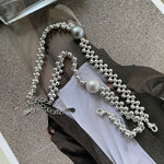 S925 Sterling Silver Exquisite Imitation Pearl Woven Bracelet