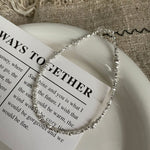 S925 Sterling Silver Broken Silver Bracelet