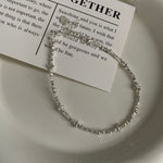 S925 Sterling Silver Broken Silver Bracelet