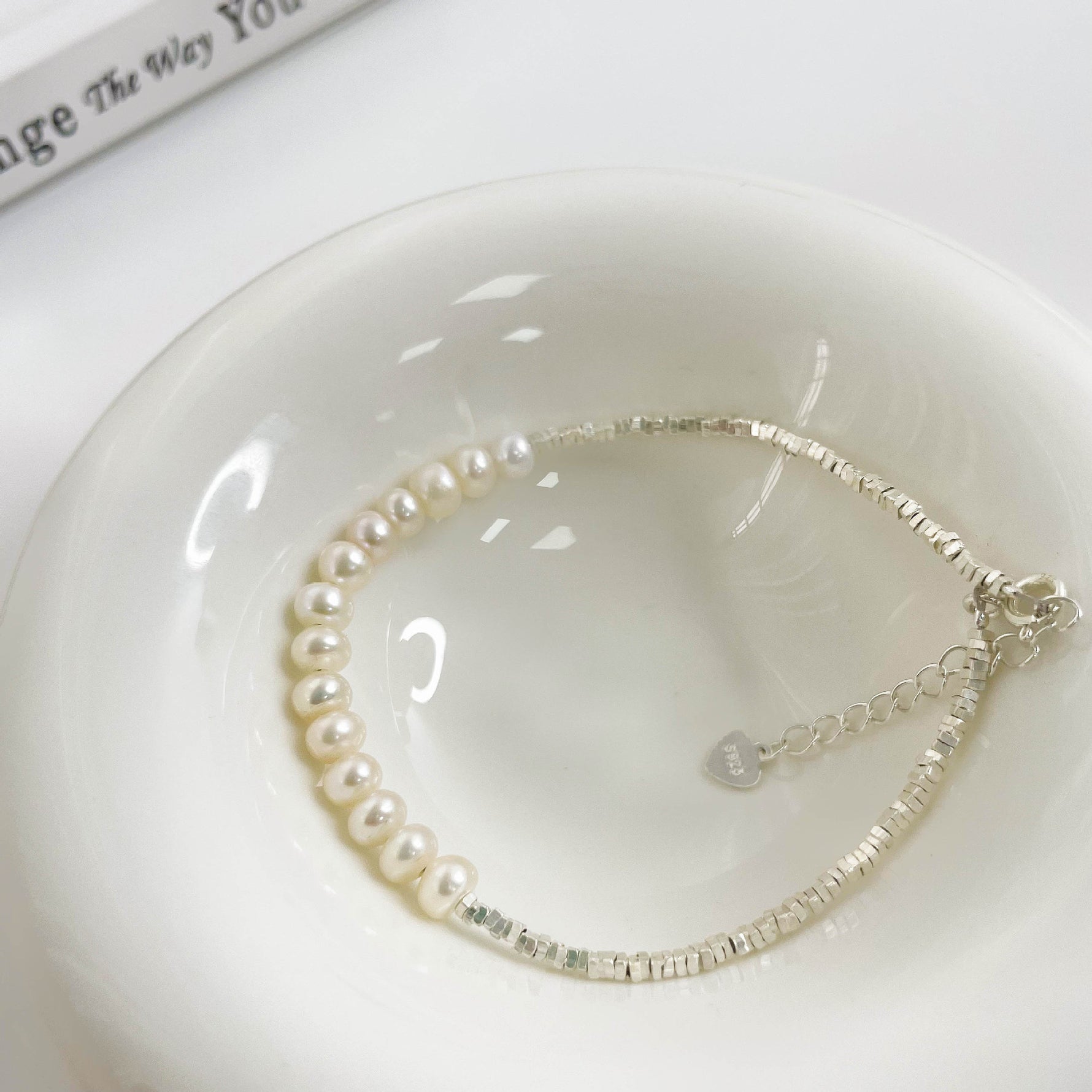 S925 Sterling Silver Natural Freshwater Pearl Bracelet