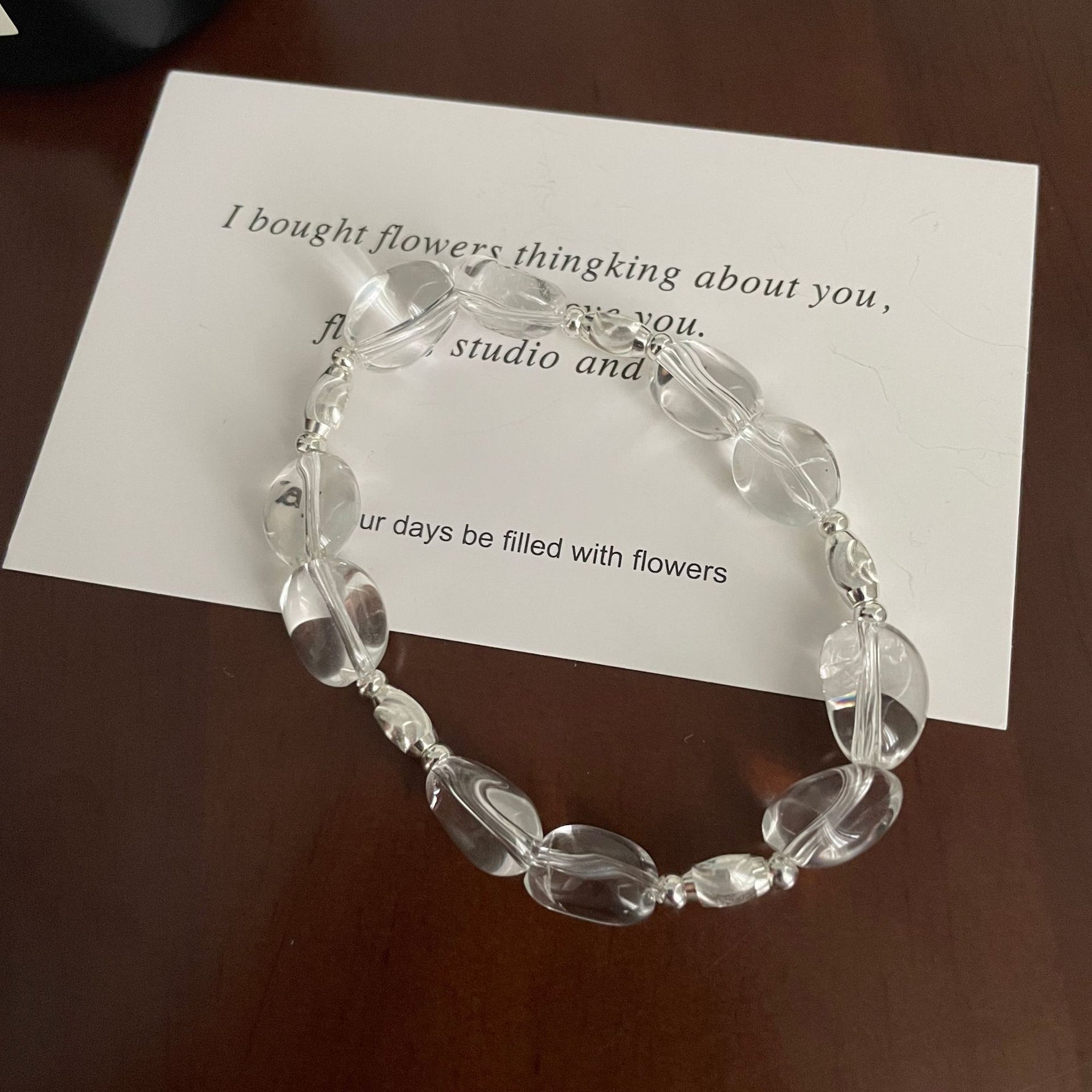S925 Sterling Silver White Crystal Bracelet