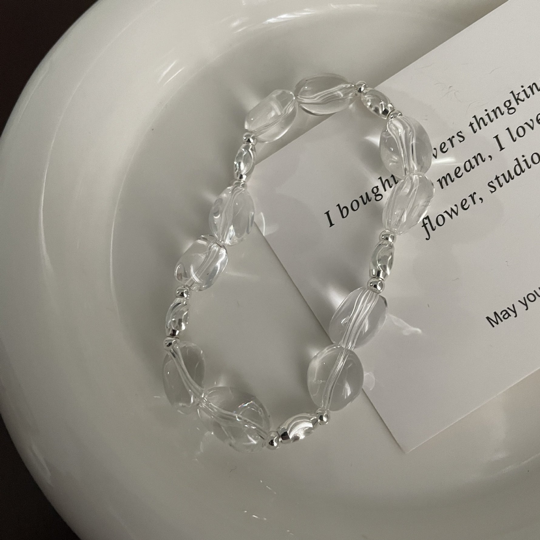 S925 Sterling Silver White Crystal Bracelet