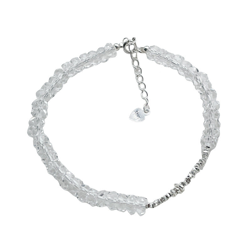 S925 Sterling Silver White Crystal Bracelet
