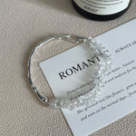S925 Silver and White Crystal Bracelet