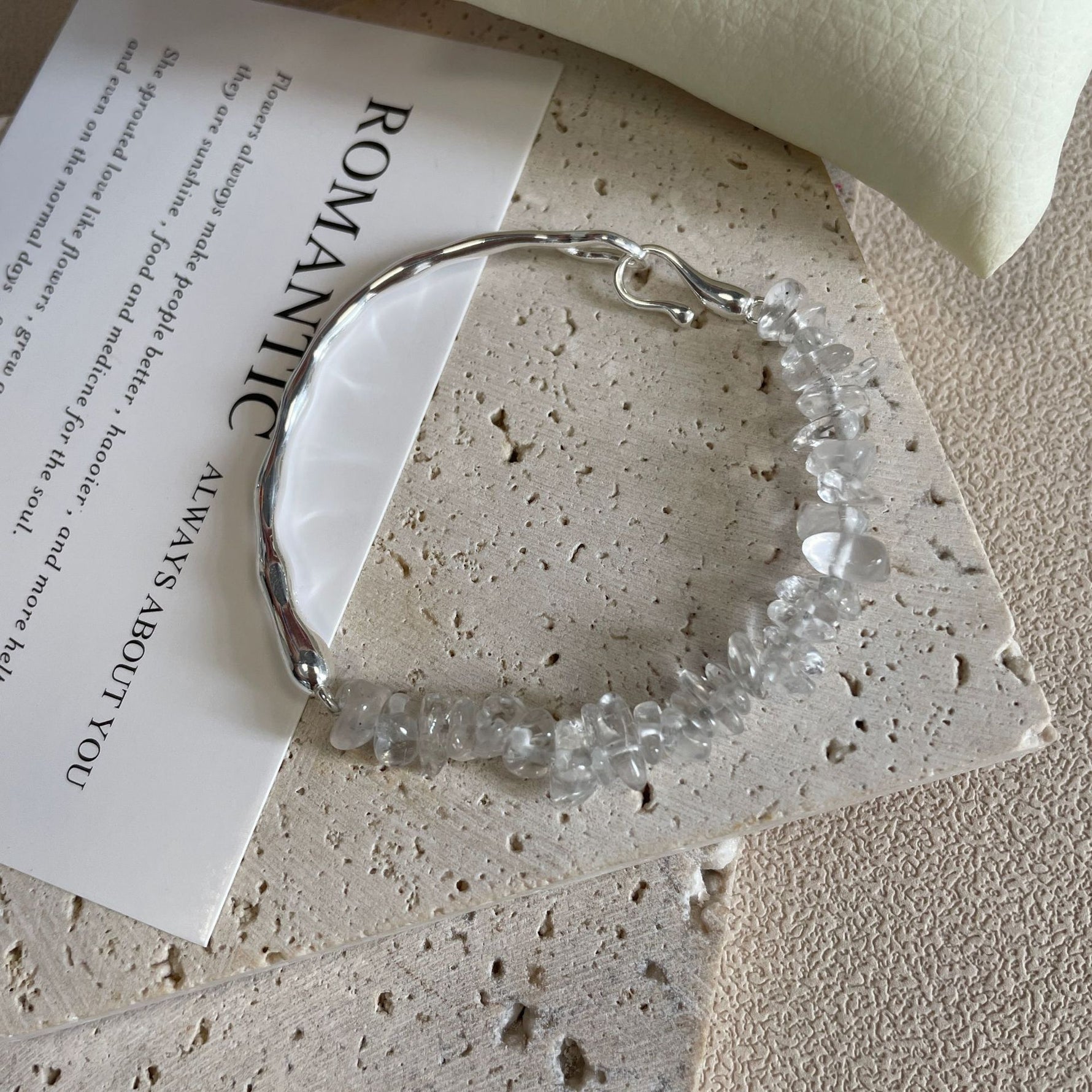 S925 Silver and White Crystal Bracelet