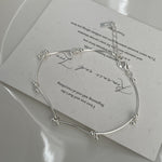 S925 Sterling Silver Wavy Bead Bracelet