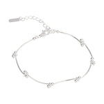 S925 Sterling Silver Wavy Bead Bracelet