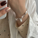 S925 Sterling Silver and White Crystal Bracelet