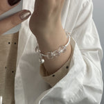 S925 Sterling Silver and White Crystal Bracelet
