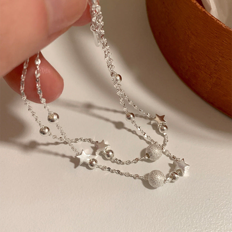 S925 Sterling Silver Double-Layer Star Bracelet