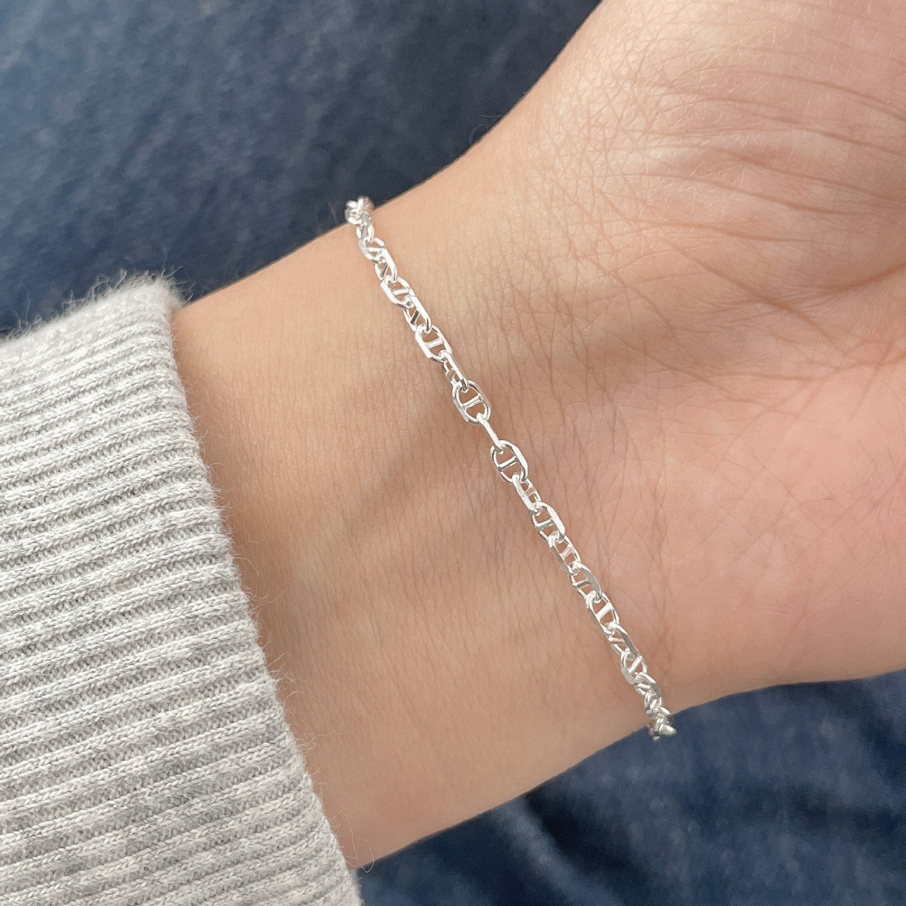 S925 Pig-Nose Link Combination Bracelet