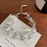 S925 Sterling Silver and White Crystal Bracelet