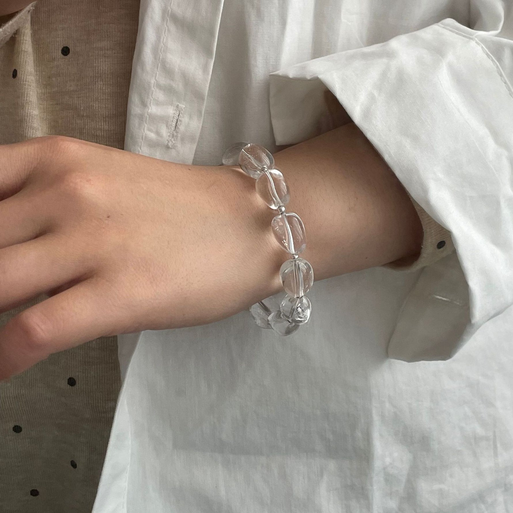 S925 Sterling Silver and White Crystal Bracelet