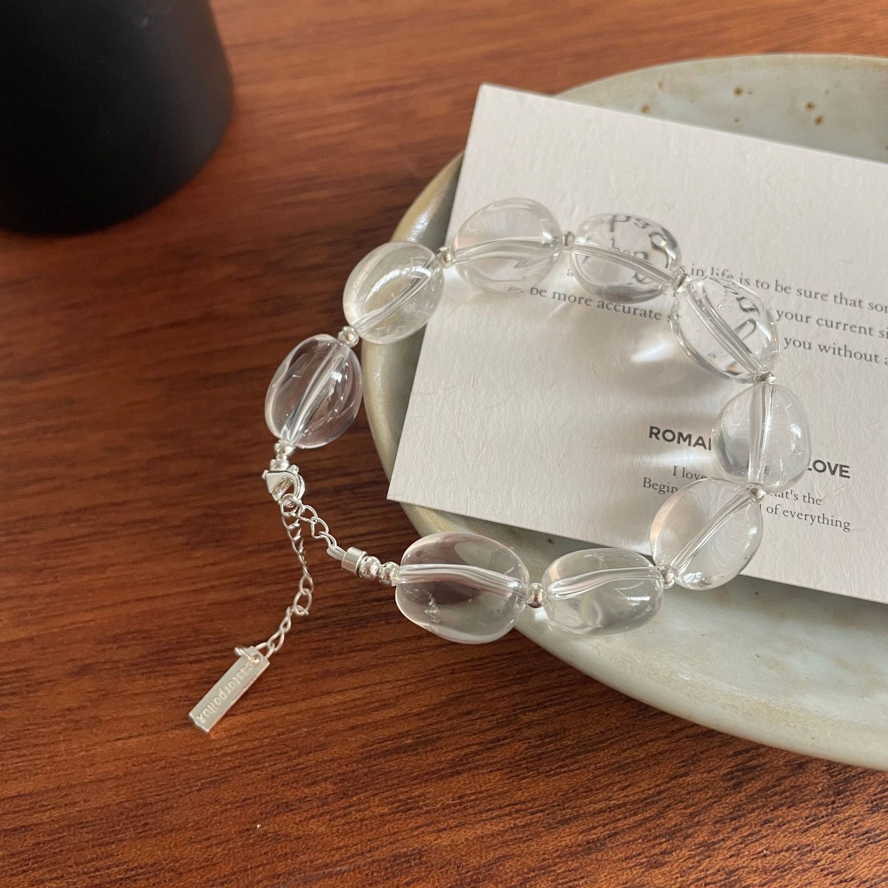 S925 Sterling Silver and White Crystal Bracelet