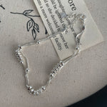 S925 Sterling Silver Double-Layer Flying Saucer Bead Bracelet