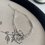 S925 Sterling Silver Double-Layer Flying Saucer Bead Bracelet