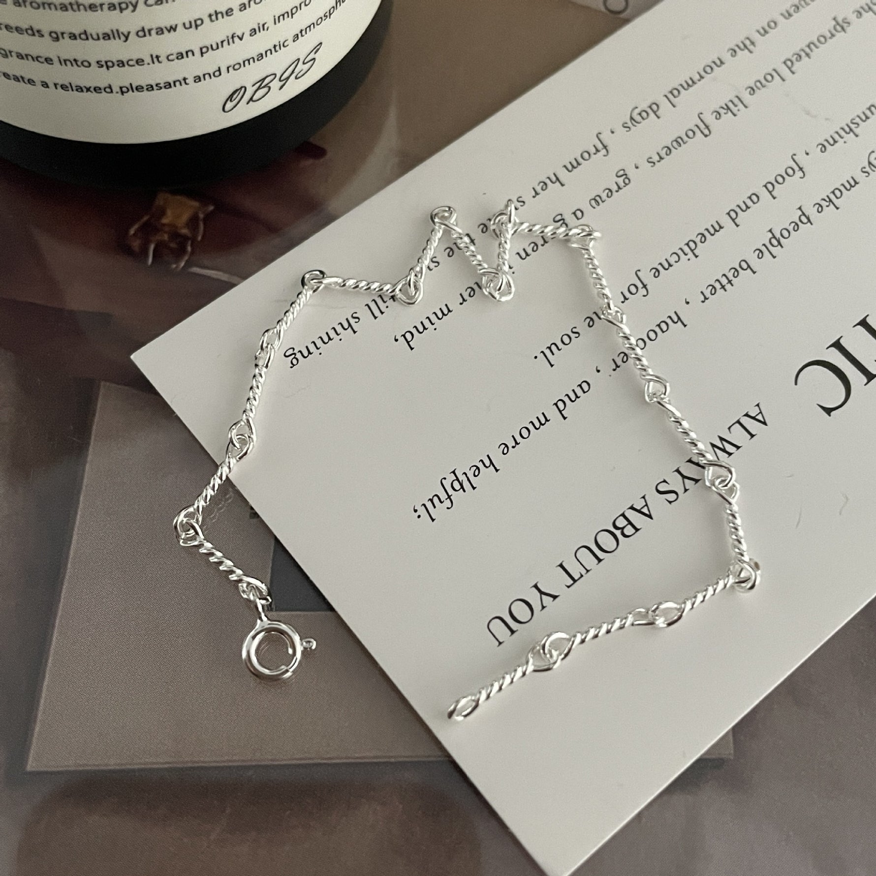 S925 Sterling Silver Vintage-Style Knot Bracelet