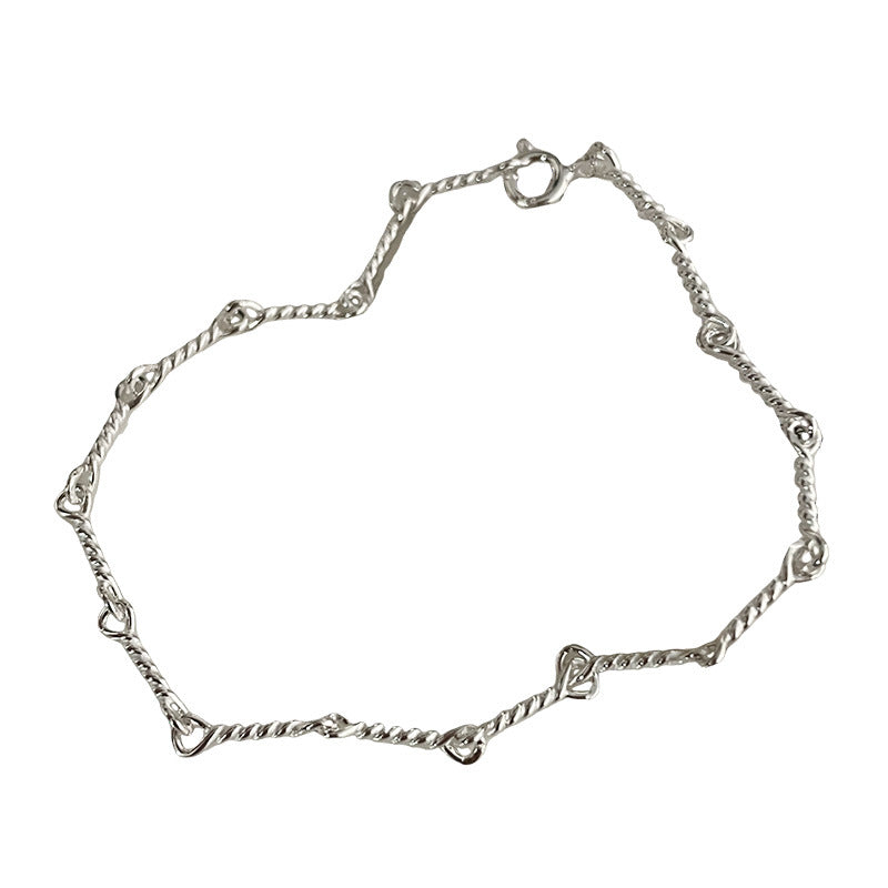 S925 Sterling Silver Vintage-Style Knot Bracelet