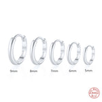 S925 Sterling Silver Geometric Hoop Earrings