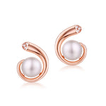 S925 Sterling Silver Gold-Plated Pearl Earrings