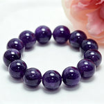Natural large-bead amethyst bracelet