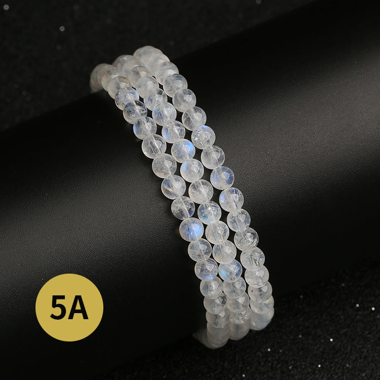 Natural Moonstone Three-Wrap Bracelet