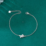 S925 Sterling Silver "Butterfly & Flower" Bracelet