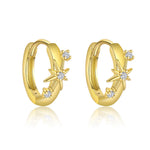 S925 Sterling Silver Starburst Micro-Pave Stud Earrings