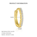 S925 Sterling Silver Zircon Stud Earrings(Single unit)