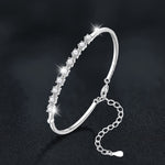 S925 Sterling Silver Moissanite Row Bracelet