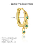 S925 Sterling Silver Zircon Stud Earrings(Single unit)
