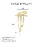 S925 Sterling Silver Stud Earrings with Zirconia(Single unit)