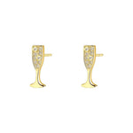 S925 Sterling Silver Zircon Stud Earrings