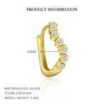S925 Sterling Silver Earrings with High-Sparkle Zirconia(Single unit)