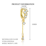 S925 Sterling Silver Zircon Stud Earrings(Single unit)