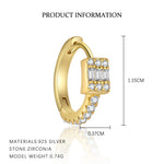 S925 Sterling Silver Square Zircon Earrings(Single unit)