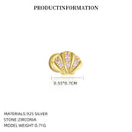 S925 Sterling Silver Zircon Stud Earrings(Single unit)